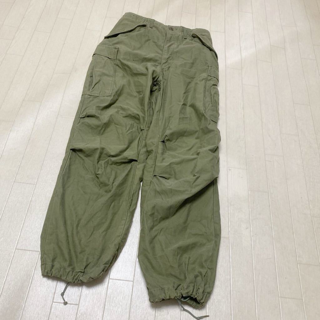 3659☆ メンズ ビンテージ カーゴパンツ 70'Sビンテージ メンズ グリーン カジュアル SERVAL ファスナー