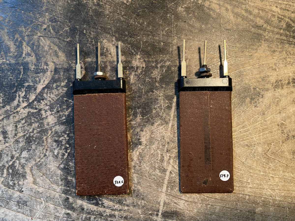 Western Electric NE19WL 板抵抗 260+260= 520 2個 送料無料 WE 巻線抵抗 ウェスタン・エレクトリック ビンテージ
