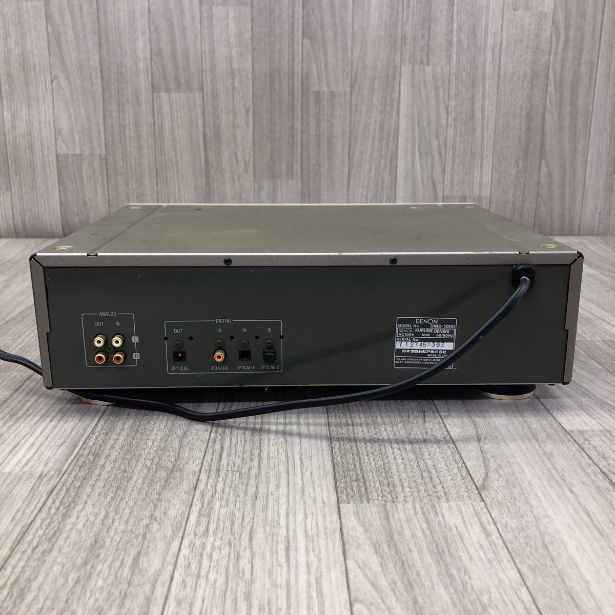 C-827 DENON デノン DMD-1000 MDレコーダー MDデッキ オーディオ機器