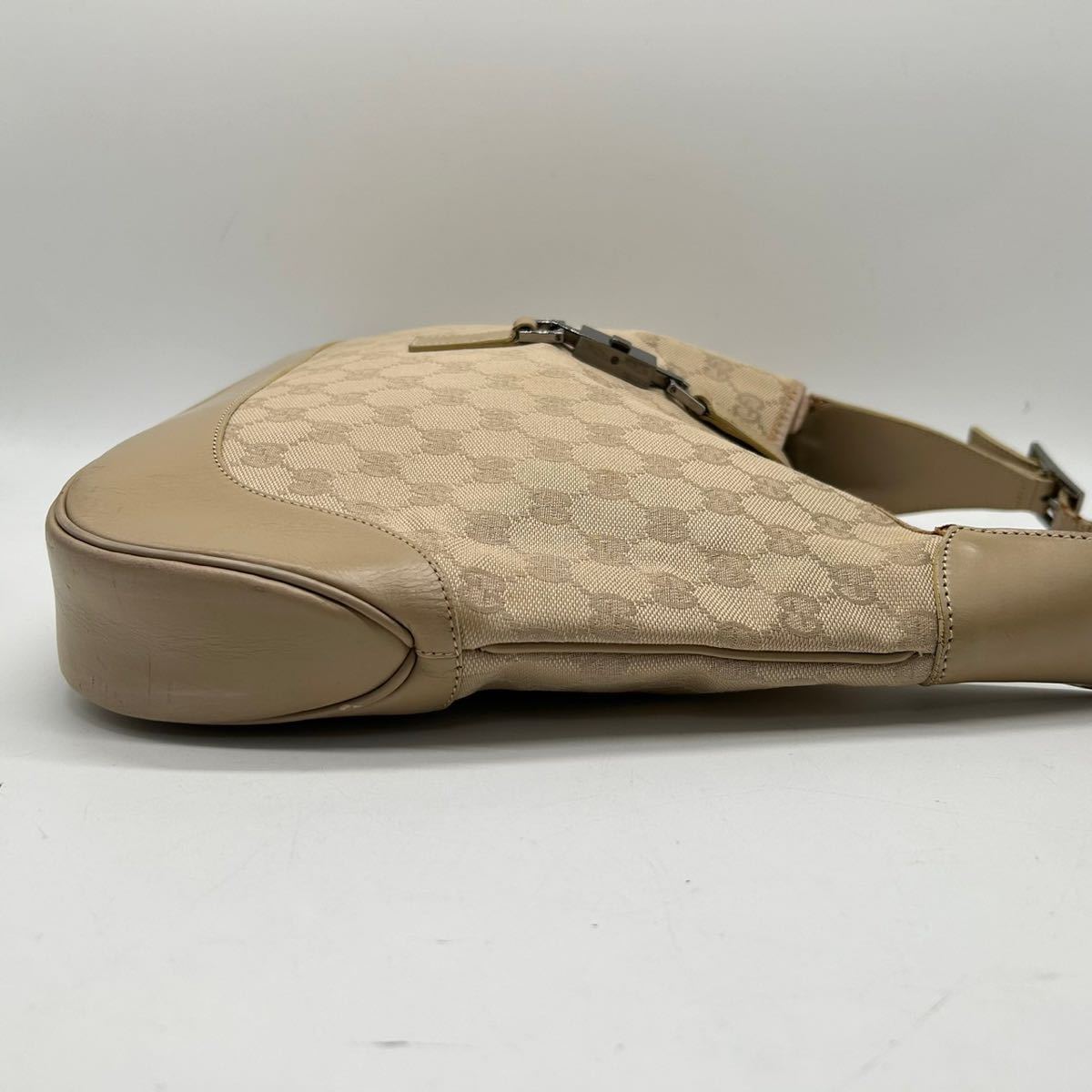 1円 希少モデル 大人気 グッチ GUCCI ハンドバッグ ショルダー ジャッキー GGキャンバス レザー 本革 肩掛け ホーボー レディース 鞄