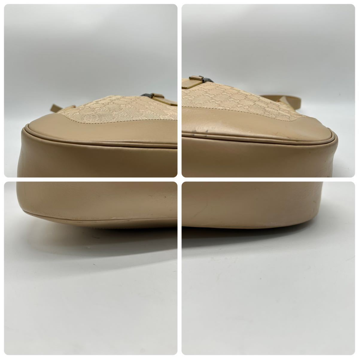 1円 希少モデル 大人気 グッチ GUCCI ハンドバッグ ショルダー ジャッキー GGキャンバス レザー 本革 肩掛け ホーボー レディース 鞄