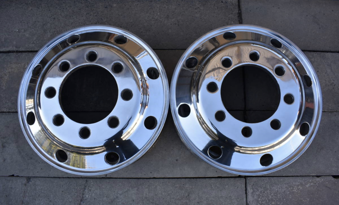 送料無料 BSアルミホイール　JIS　球面座　22.5×7.50 162 8穴 研磨済み 2本セット美品 