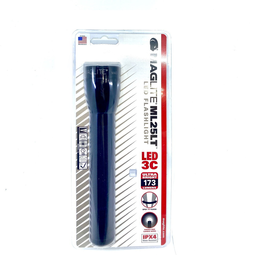 未使用　MAGLITE マグライト 173lm LEDフラッシュライト ML25LT-S3016Y Cセル 3(Y1009_2)