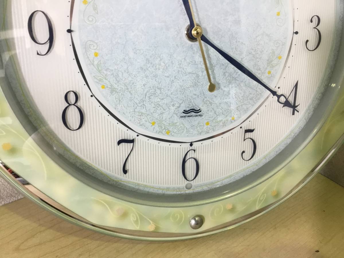 新品未使用 高級セイコープレミアムSEIKO 象嵌 電波時計 置時計LW207