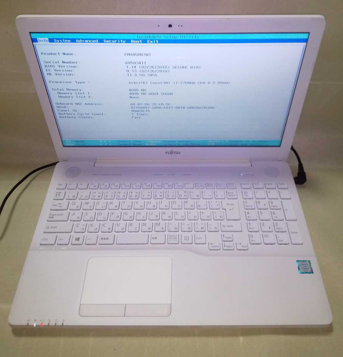 LIFEBOOK Core i7 FMV 7700HQ i7-7700HQ 4GB 1TB Windows10 AH50⁄B3