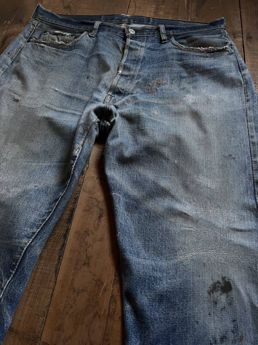 鬼ヒゲ蜂の巣60s LEVIS 501 BIGE （ビッグE）ボタン裏刻印6神サイズw37 