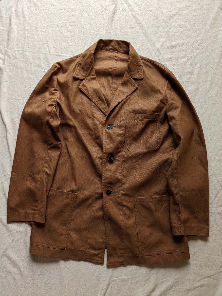 希少！ Vintage フランス　ワークジャケット　ブラウンダック　ジャケット　Engineered Garments　エンジニアドガーメンツ