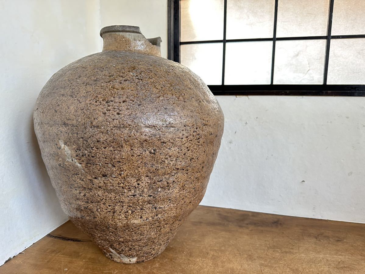 [ZR979] 古い壺 茶壺 信楽 古信楽 壺 茶道具 茶席 骨董品 古美術 置物 時代物 希少品 信楽焼