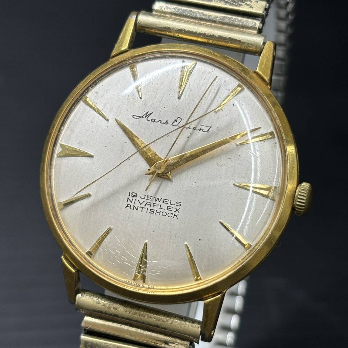 ☆72130 マーズオリエント MarsOrient NIVAFLEX ANTISHOCK 19石 手巻き