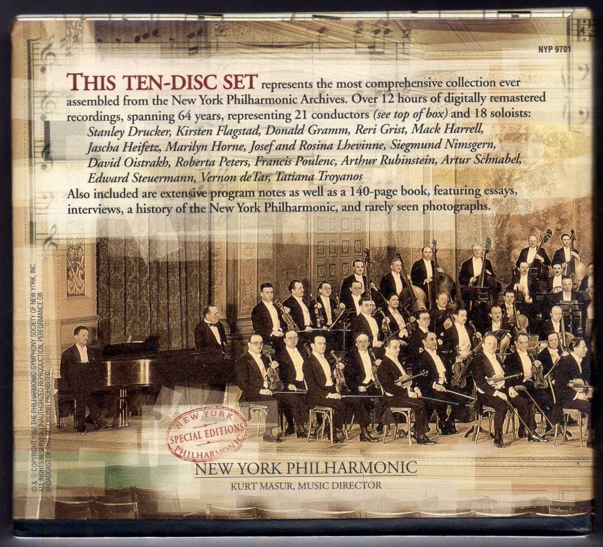☆NYP自主制作盤☆ニューヨーク・フィル歴史的放送録音集1923～87
