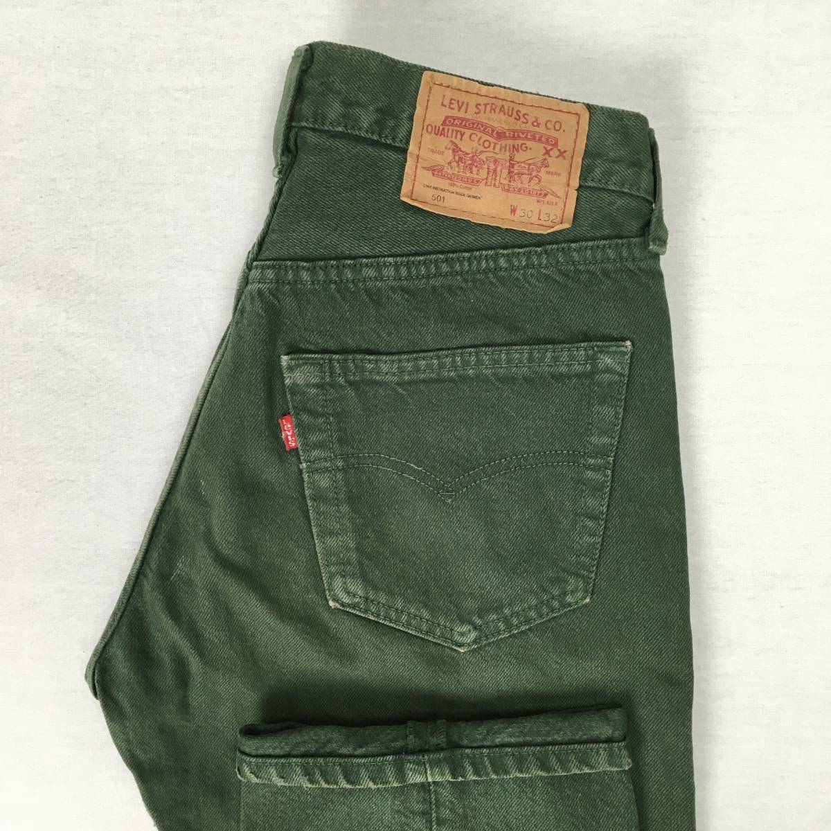 Levi's リーバイス 501 501-0196 米国製 93年 レギュラー 後染め カラー デニム ジーンズ W30 L32 ボタンフライ 刻印524