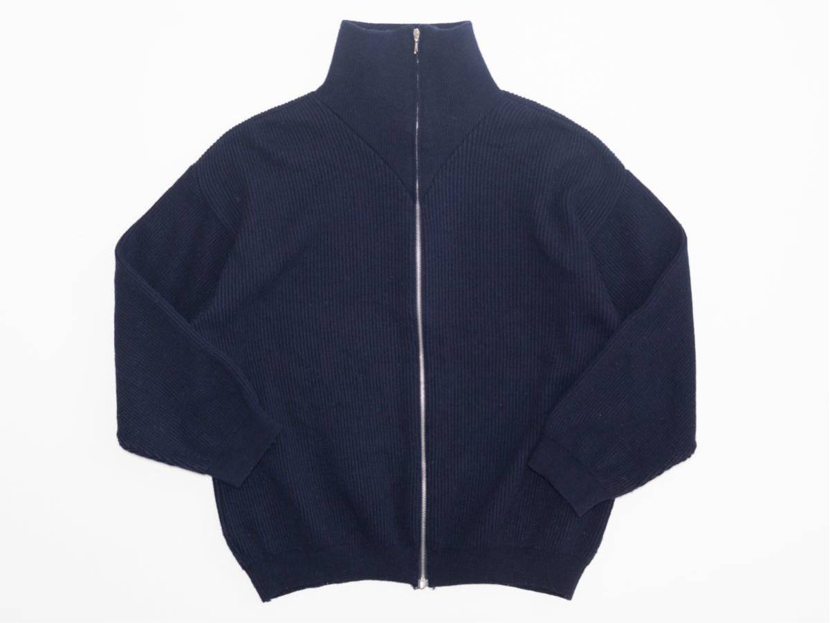 【イタリア製】80s 90s ドライバーズニット ユーロヴィンテージ フランス フレンチワーク 70s 60s カーディガン セーター フルジップ 