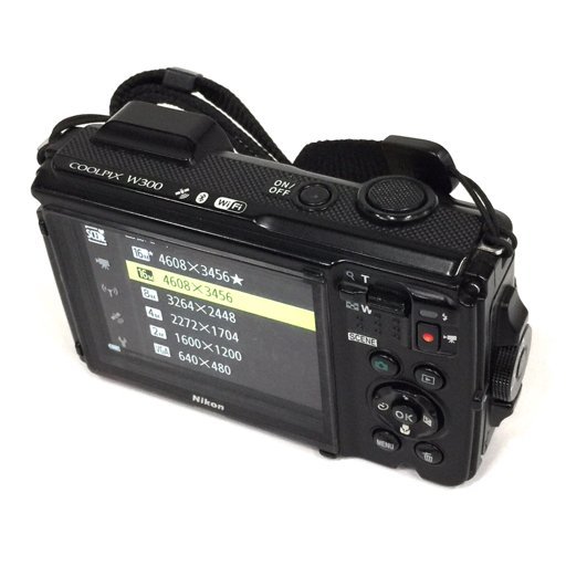 1円 Nikon COOLPIX W300 コンパクトデジタルカメラ イエロー 動作確認