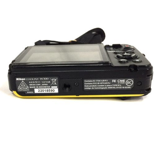 1円 Nikon COOLPIX W300 コンパクトデジタルカメラ イエロー 動作確認