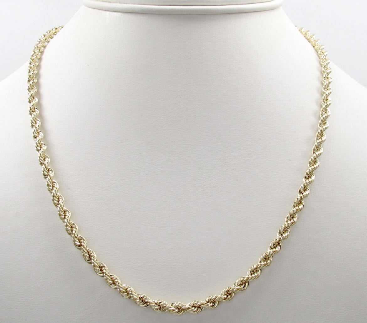 10K yellow gold rope chain 4 ロープチェーン ゴールドチェーン ネックレス マイアミ キューバン 喜平 10金 icebox trax avalanche