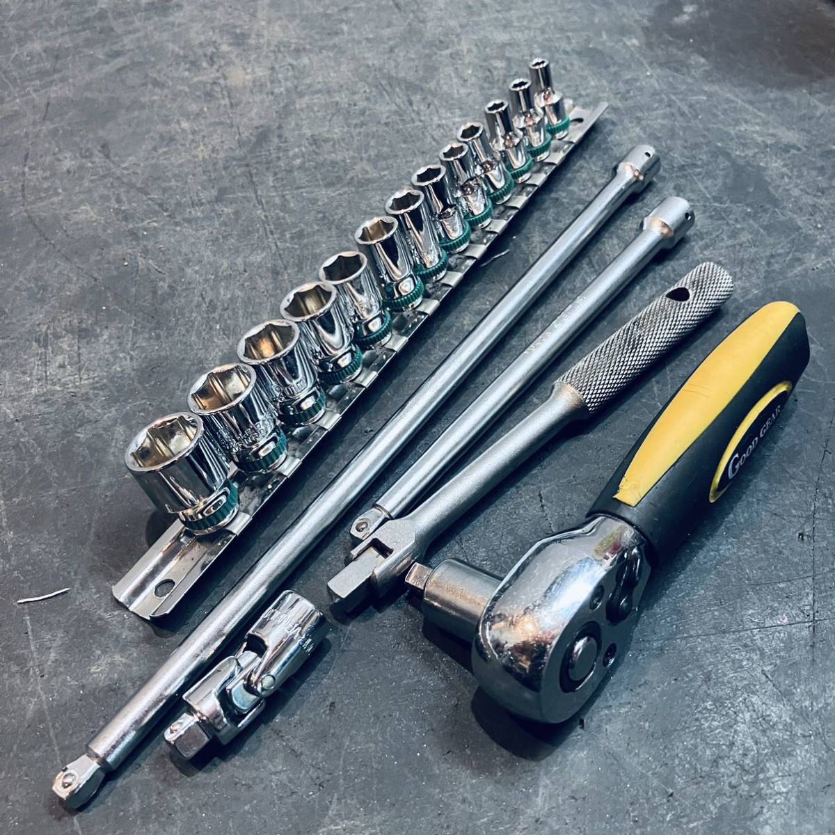 1/4(6.35mm)ソケットなど18点セット！ TONE FLAG GOODGEAR 中古即決