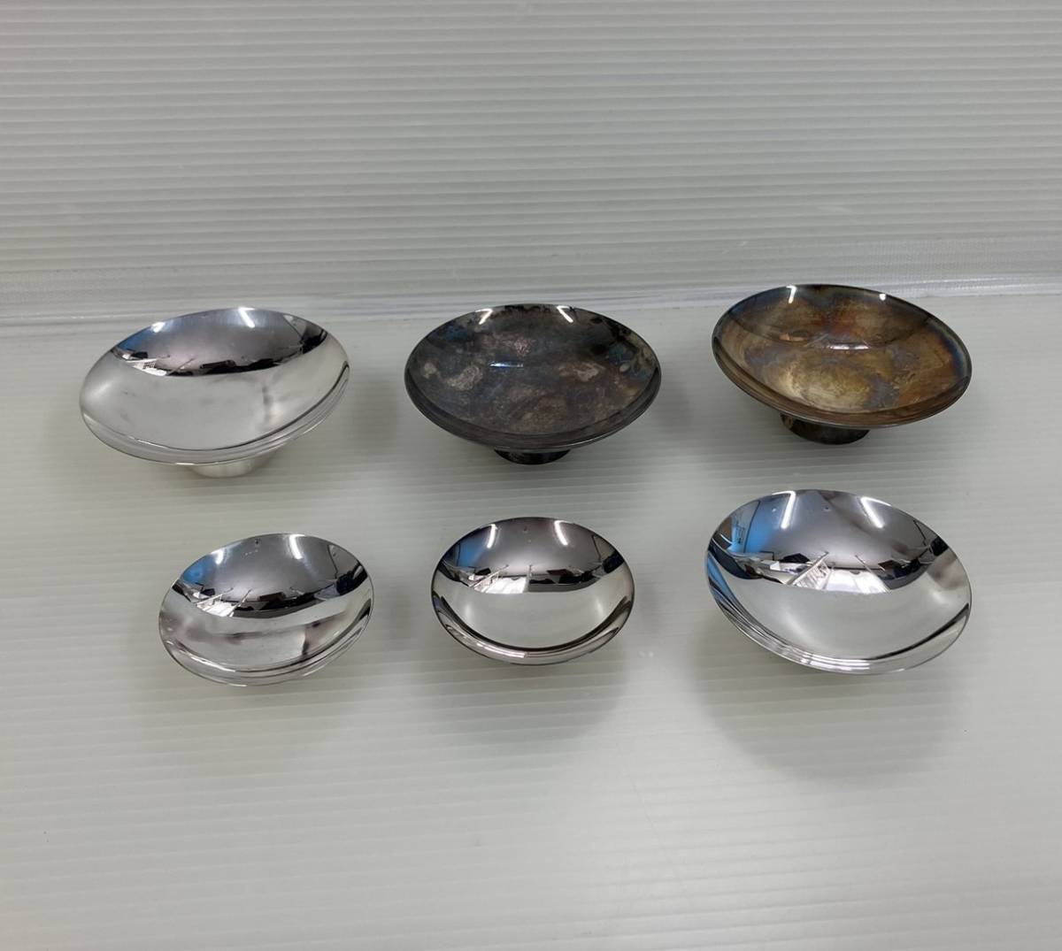 大得価，本物保証 [231018-3K]【現状品】《銀杯/まとめ》純銀/シルバー/酒
