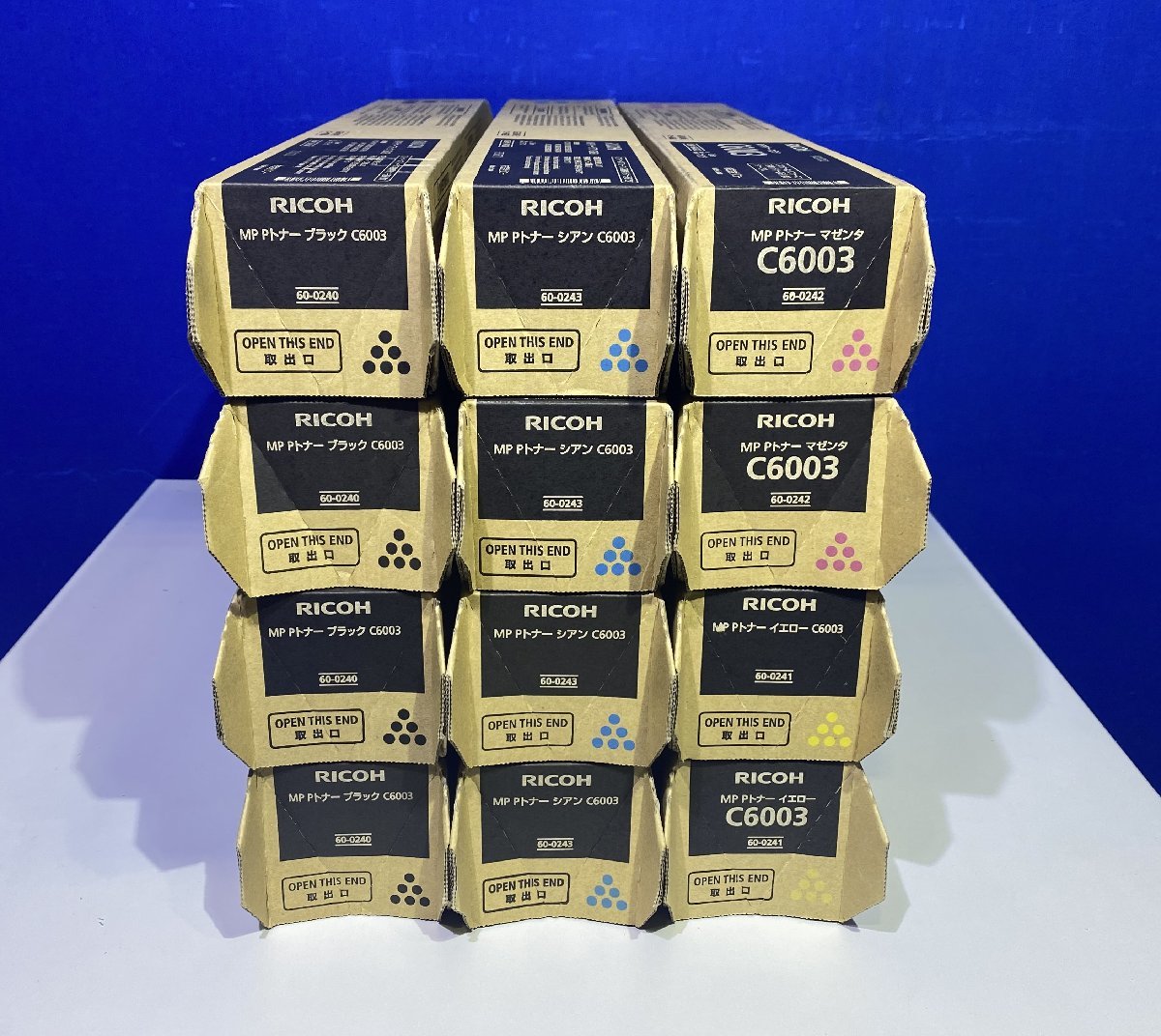 越谷発】純正未使用品【RICOH】☆ MP Pトナー C6003 （K×4 C