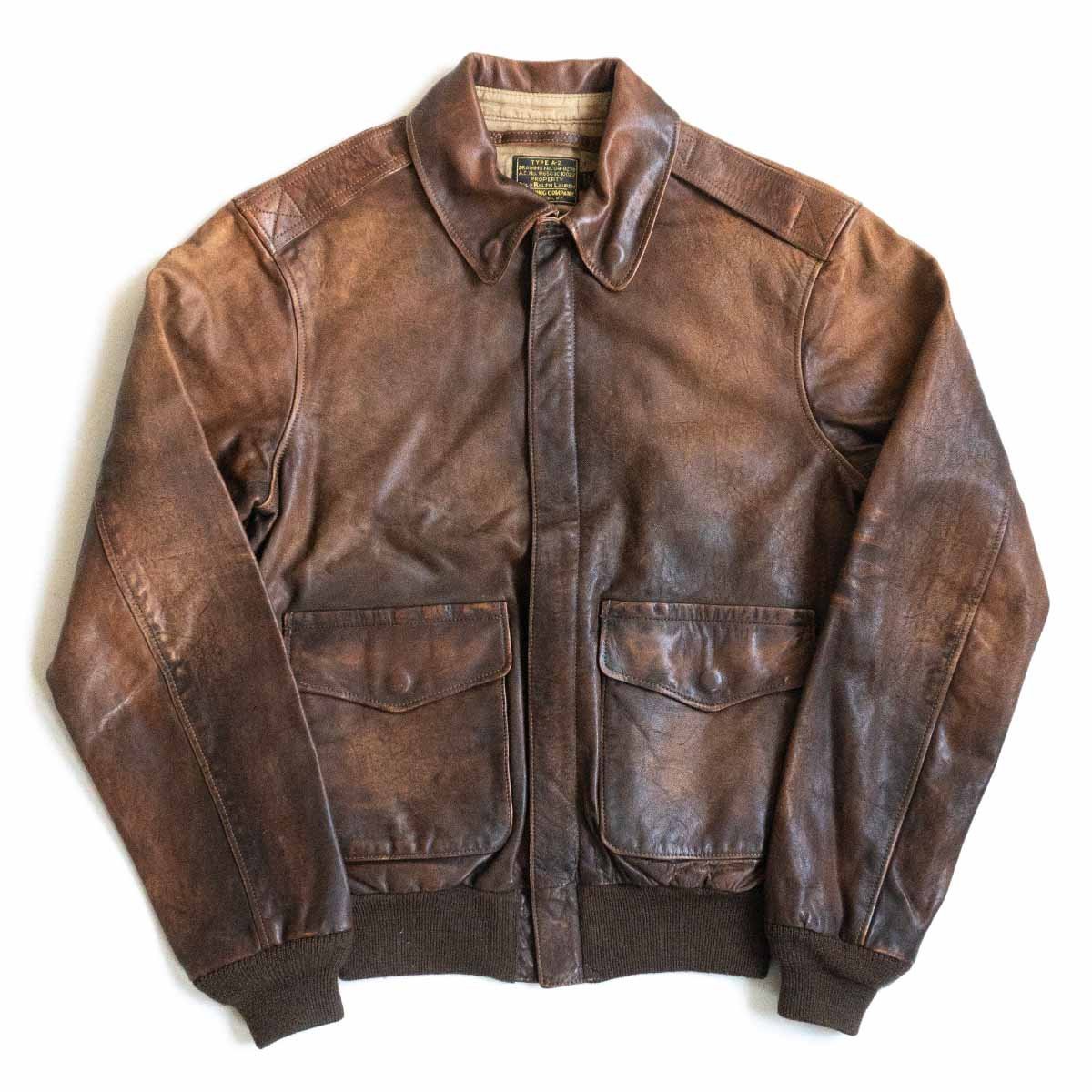 最高級品】POLO RALPH LAUREN 【 A-2 フライトジャケット】S レザー 