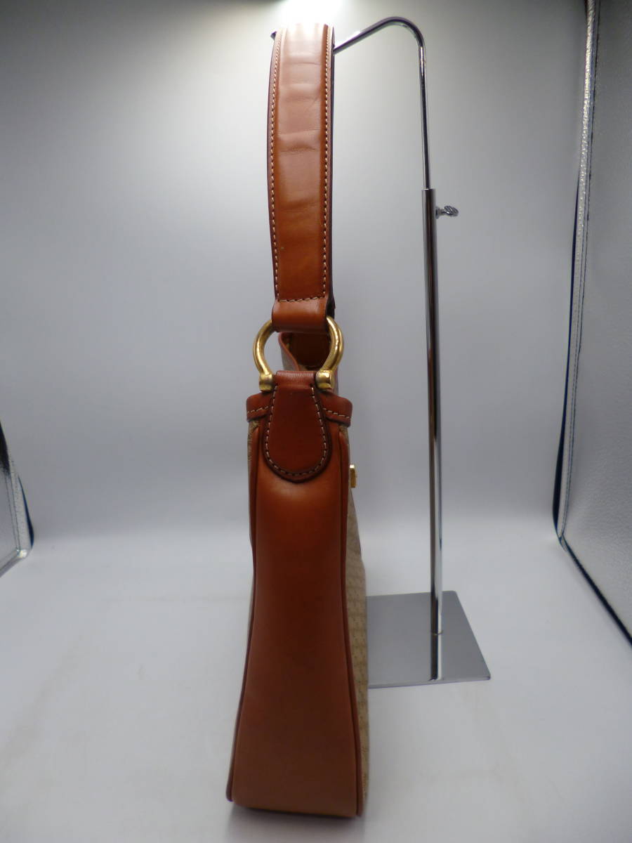 ☆美品 セリーヌ ショルダーバッグ ゴールド金具 マカダム柄 フラップ 