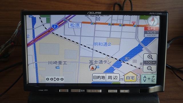 メモリーナビ スズキ純正 イクリプス AVN113MV　ワンセグ受信 CD再生　USB　2013年