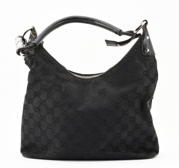 1円 GUCCI グッチ　GGキャンバス　レザー　ショルダーバッグ　ワンショルダーバッグ　肩掛け　115003　23-6464