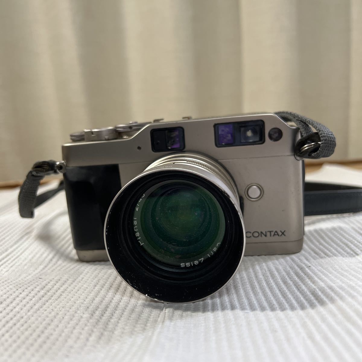 動作未確認 ★ ジャンク品 CONTAX G1 フィルムカメラ Planar 2/45 carl zeiss 46mm METAL HOOD GG-2 102026y