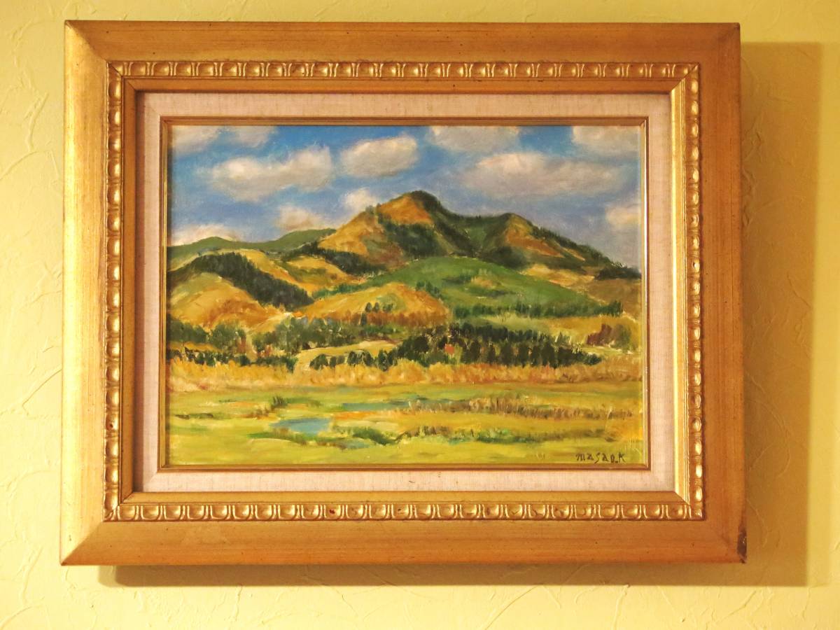 油彩 井田繁 6号 油絵 肉筆 キャンバス 真作保証 元光陽会運営委員