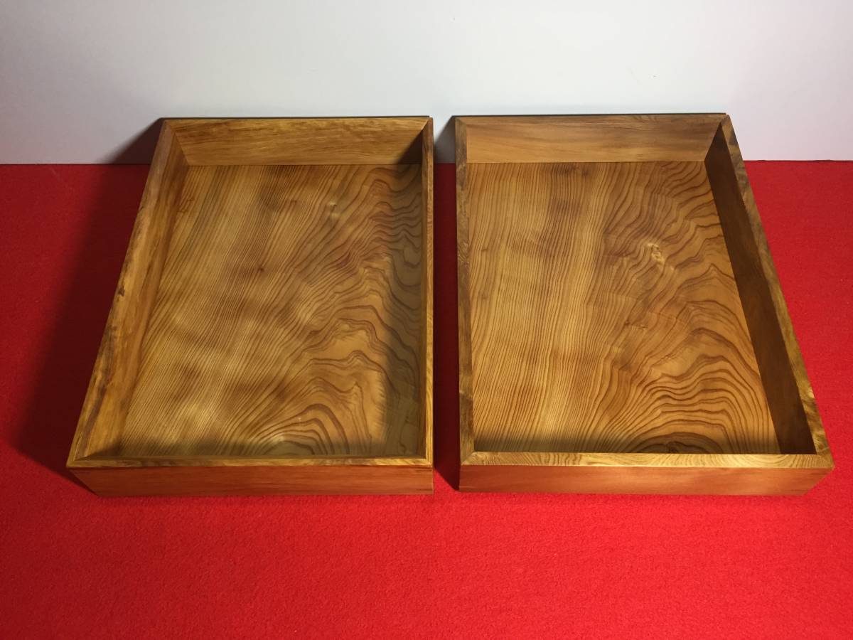 ① 決済箱 2段 A4対応 銘木屋久杉工芸品 インテリア家具 世界遺産 小物