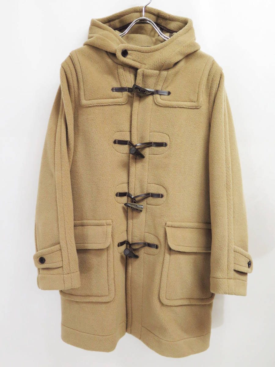 美品 インバーディア ダッフルコート 36 ブラウン ヘリンボーン マラリウス Recycled Wool INVERTERE MALLALIEUS WOOL HERRINGBONE DUFFEL COAT