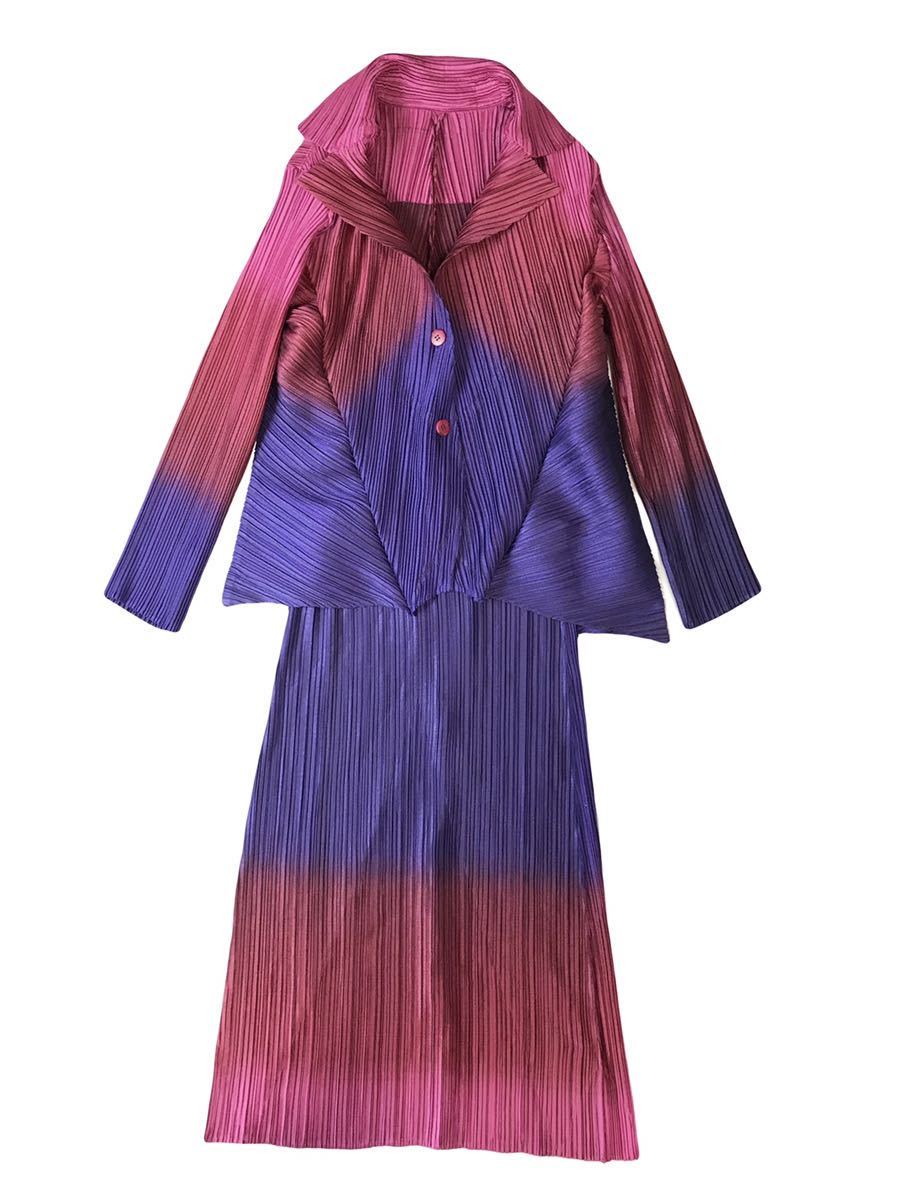 D) ISSEY MIYAKE イッセイミヤケ グラデーション プリーツ