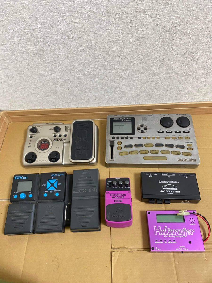 ZOOM エフェクター， ZOOM RT-323， BEHRINGER DM100 ， audio-technica AT-SL330， Hakarunjer ハカルンジャー全てセットまとめて売る
