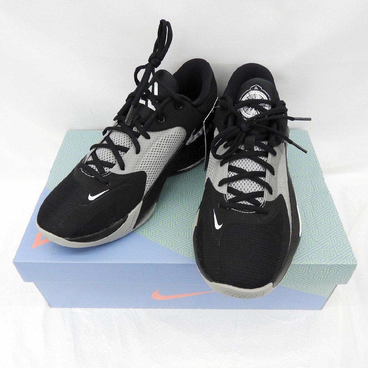 【未使用】Nike ナイキ バスケットシューズ ZOOM FREAK 4 ローカット DJ6149-001 ブラック/ホワイト/スモークグレー 27.5cm 925131869 1024