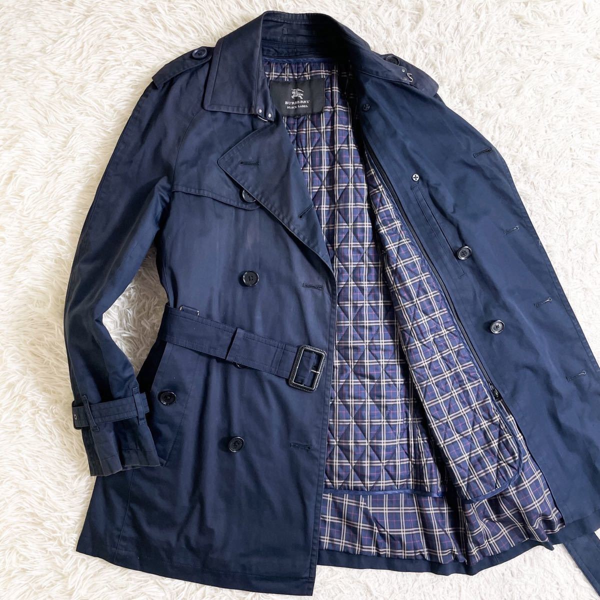 バーバリーブラックレーベル トレンチコート ノバチェック ライナー L バーバリーブラックレーベル BURBERRY BLACK LABEL チェック柄 ノバ