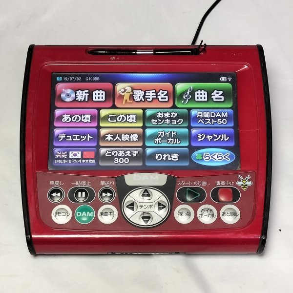 ☆家庭用 2分待ち カラオケ機 DAM-G100BB☆カラーデンモク付☆約