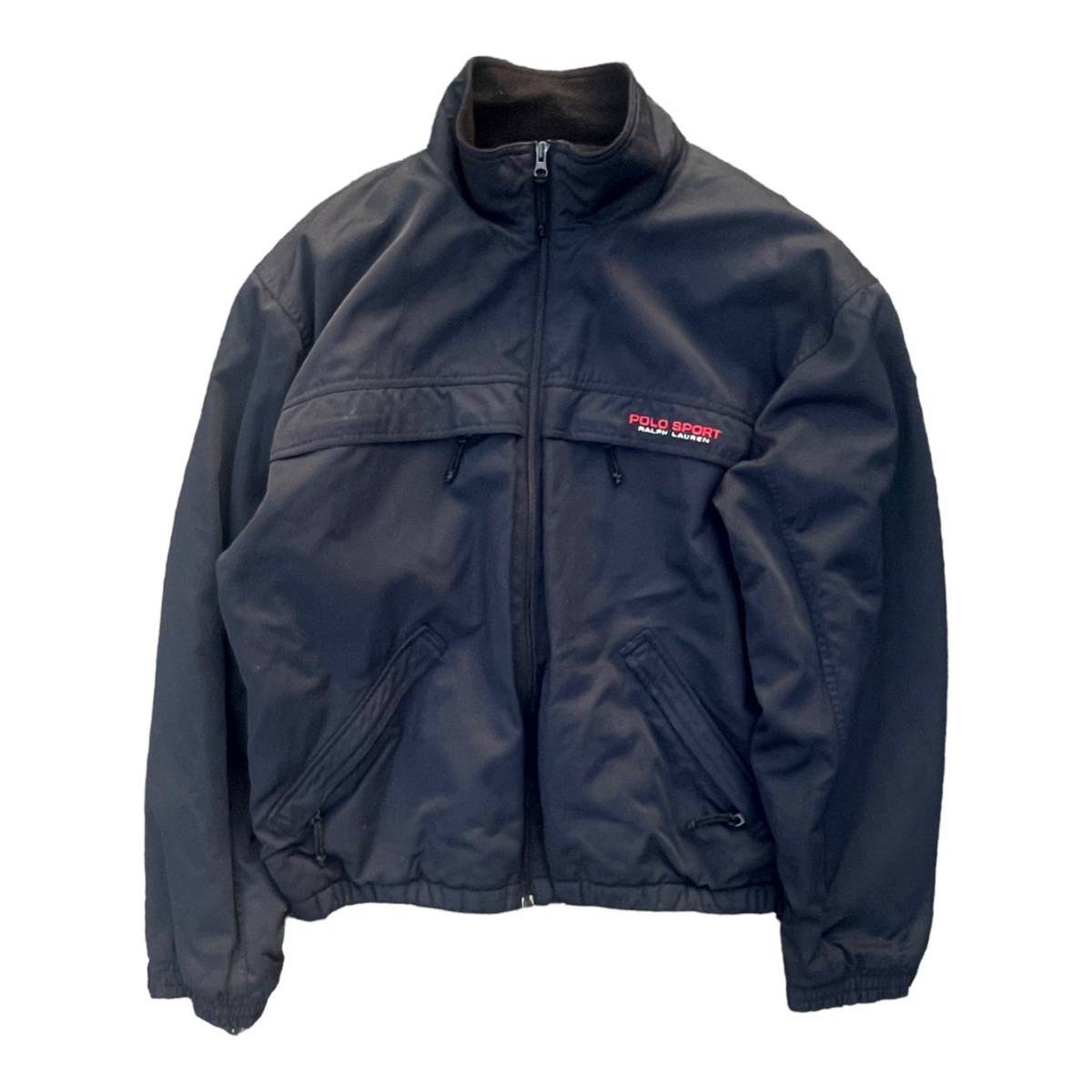  90's 00's Ralph Lauren POLO SPORT ラルフローレン ポロスポーツ 裏フリース ナイロンジャケット 黒/ブラック Lサイズ(ジャンパー、ブルゾン)｜売買されたオークション情報、yahooの商品情報を 男性用