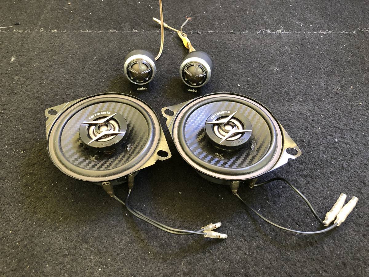パイオニア TS-F1040 スピーカー Carrozzeria Clarion ツィーター付 テストOK 189527