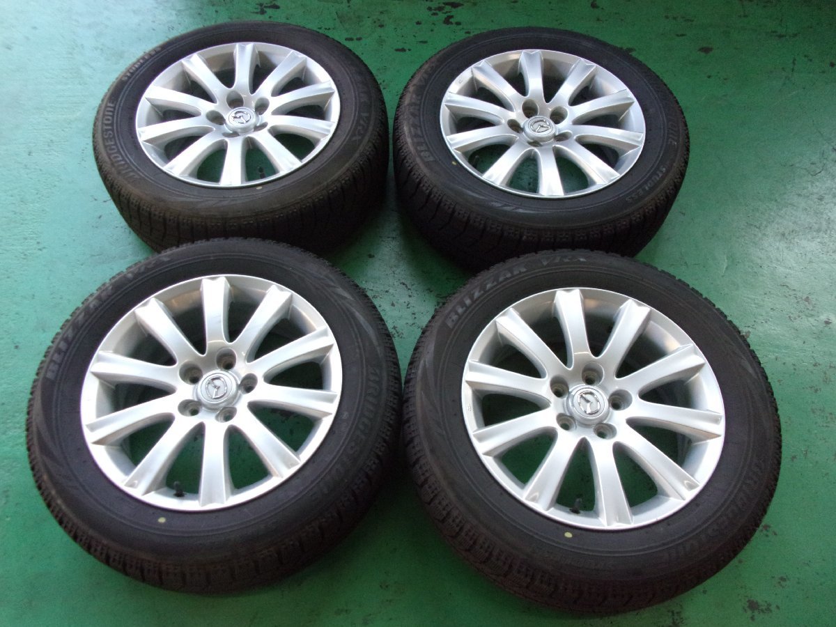 マツダMPV用17x7J+45 PCD114.3ホイール215/60R17タイヤ 送料無料【マツダ】MPV[純正]アルミ☆7J×17+45 PCD114.3-5穴
