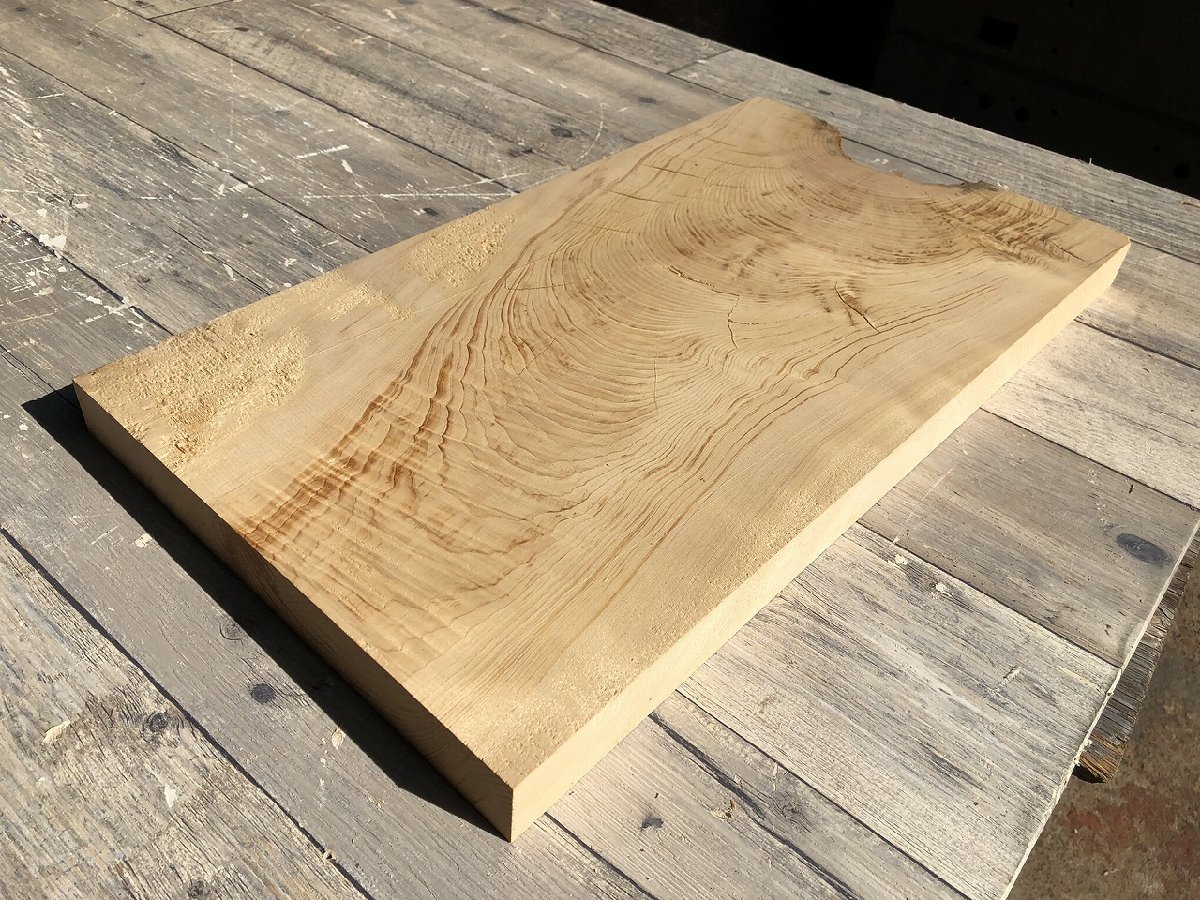 【DK548S】台湾檜 550×295×34㎜ 桧 ヒノキ 板材 一枚板 材料 天然木 無垢材 木材 材木 希少材 乾燥材 銘木《銘木登屋》