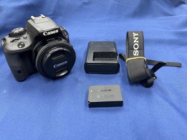 canon キャノン EOS Kiss X7 デジタルカメラ 一眼レフカメラ ブラック EF40mm F2.8 STM レンズ・バッテリー・充電器付き 中古