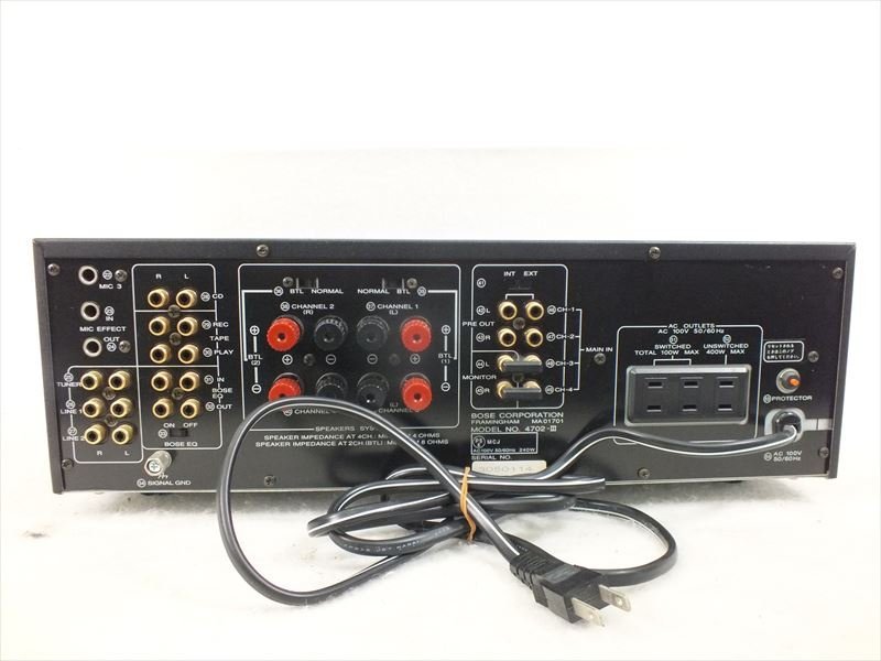 BOSE 4702-III アンプ ボーズ BOSE 4702-III Integrated Amplifier 4-channel pre-main Black Very