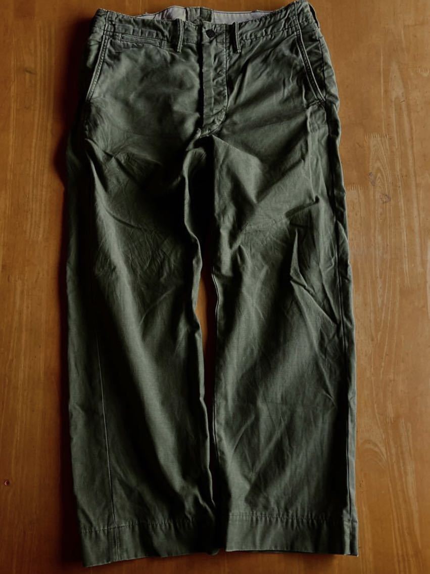 RRL 13スターフィールドチノトラウザー 32/32 オリーブ 全盛期の逸品(パンツラルフローレンミリタリー軍