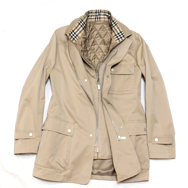 超美品 BURBERRY バーバリーロンドン コットン 3way コート L ベージュ  