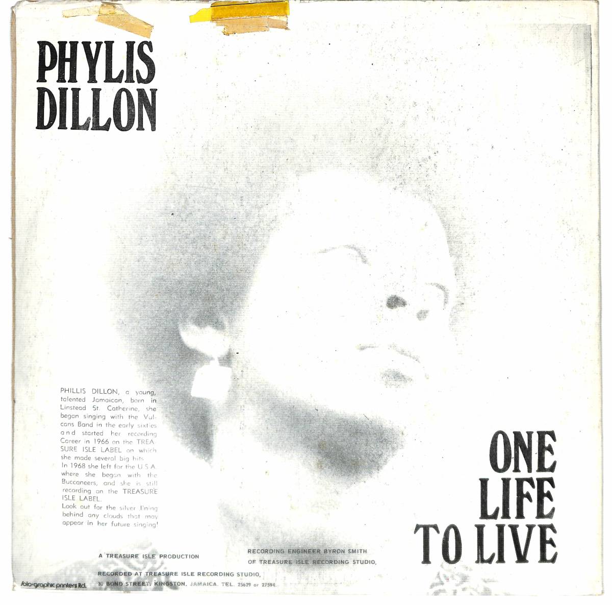 Phyllis Dillon - One Life To Live(CD) d8897/LP/ジャマイカ盤