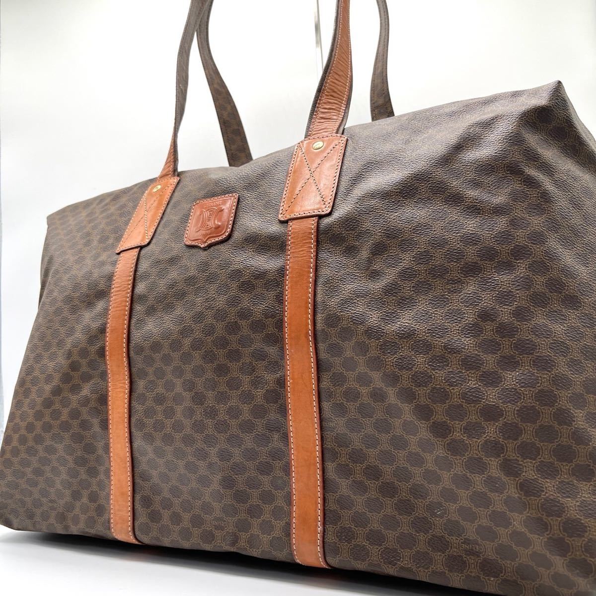 1円《美品》CELINE セリーヌ マカダム柄 トートバッグ ボストンバッグ 