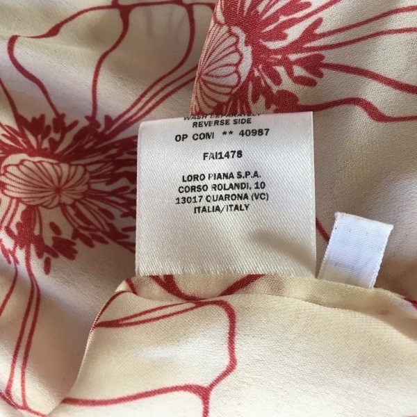 ロロピアーナ Loro Piana チュニック サイズ44 L - 白×レッド