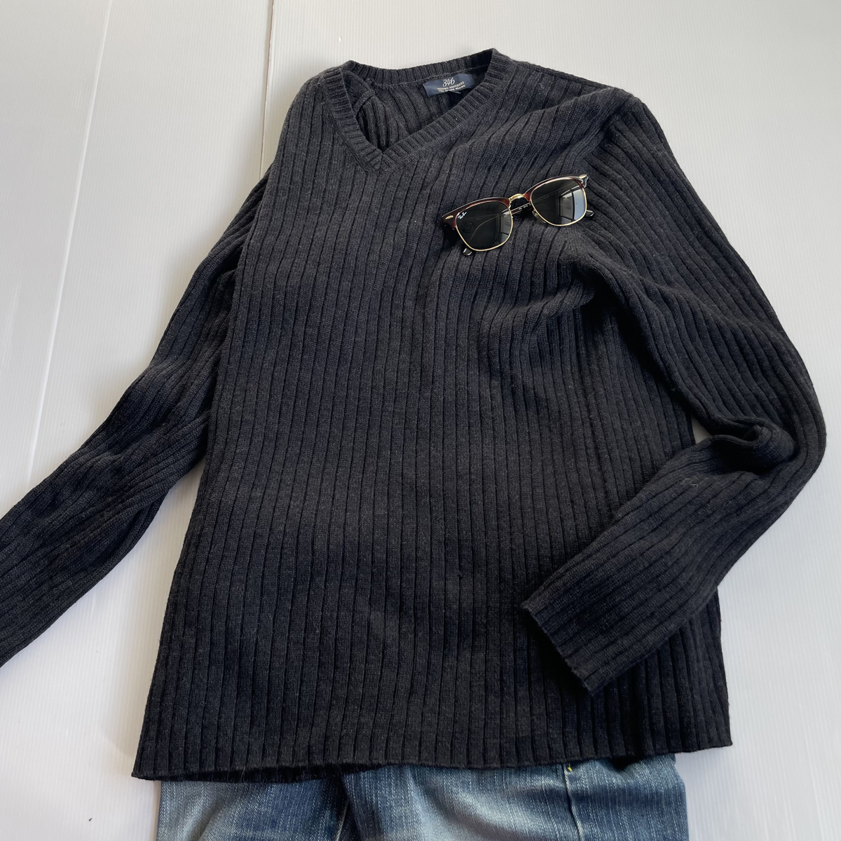 BROOKS BROTHERS 346 ブルックスブラザーズ イタリアンメリノウール Vネックニット Mサイズ