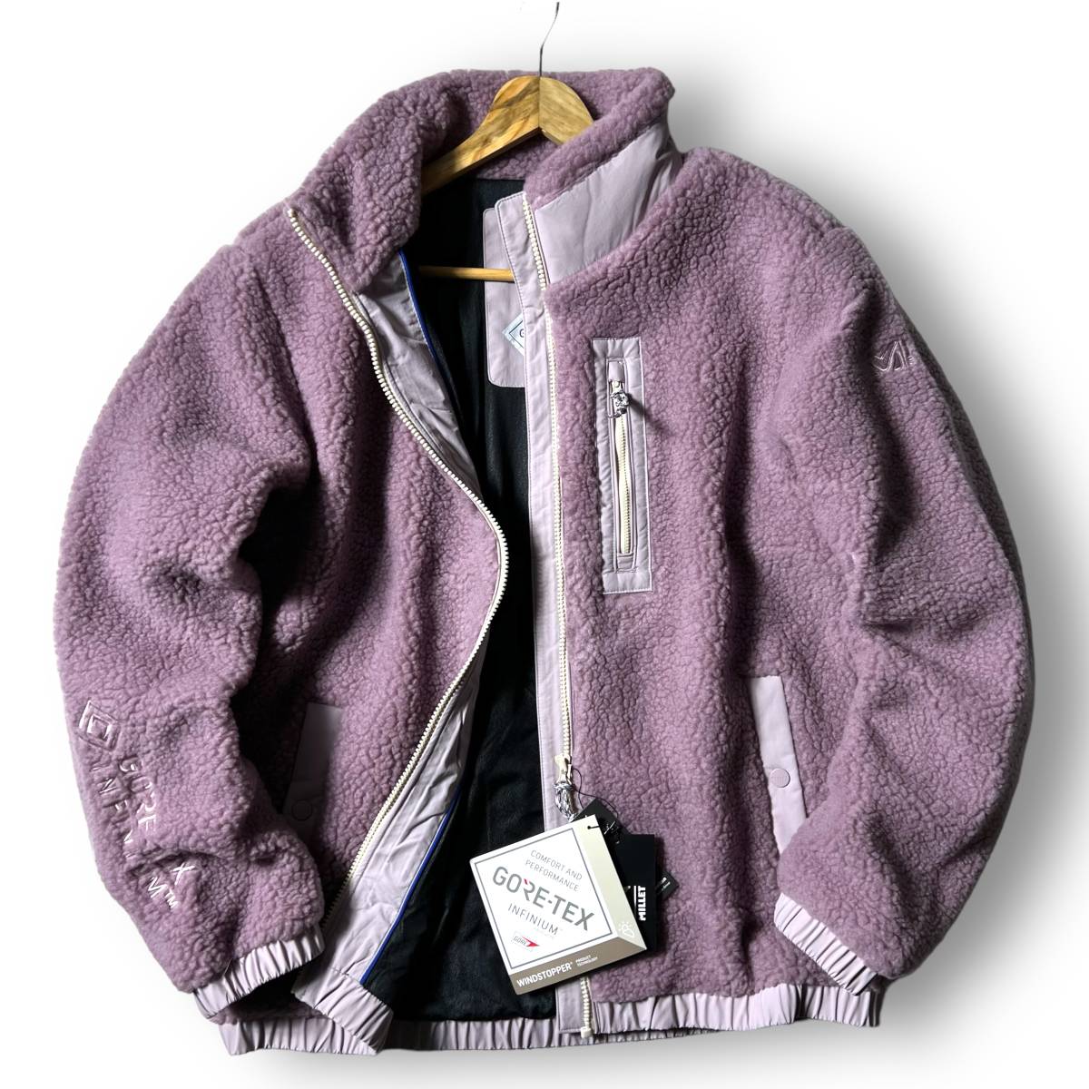 新品 MILLET ミレー GORE-TEX INFINIUM 韓国限定モデル 防寒 保温 ボアフリースジャケット ブルゾン アウトドアウェア XL メンズ ◆B1925