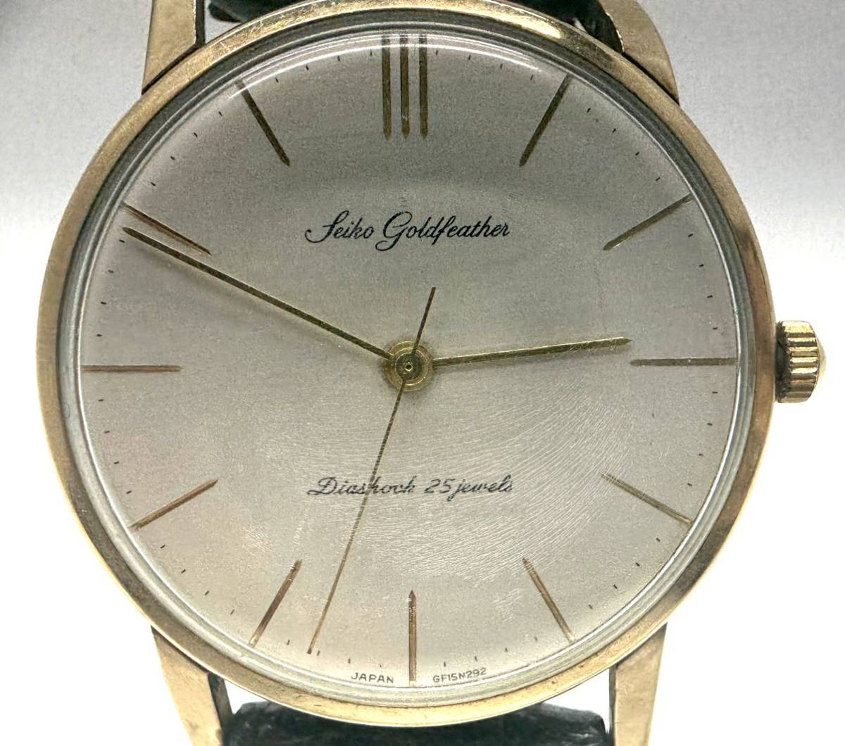 動作品 23-744□SEIKO セイコー Goldfeather ゴールドフェザー 25石