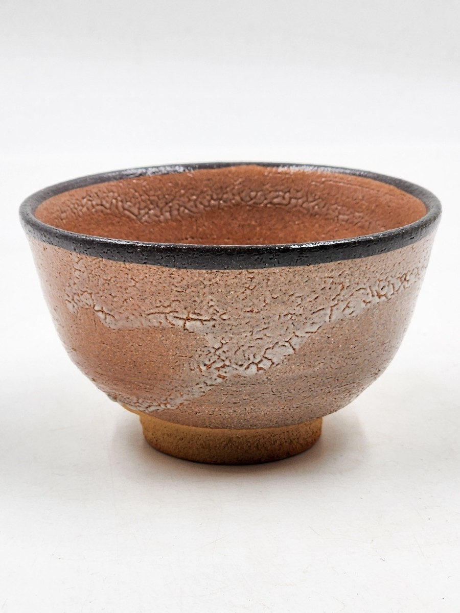 ≪茶道具≫ 唐津焼 【三玄窯 (中里重利)】 『唐津 皮鯨 数茶碗 10客